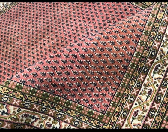 Image 1 of Preciosa alfombra oriental anudada a mano – Sarough Mir (Rosa Antigua / Paisley)