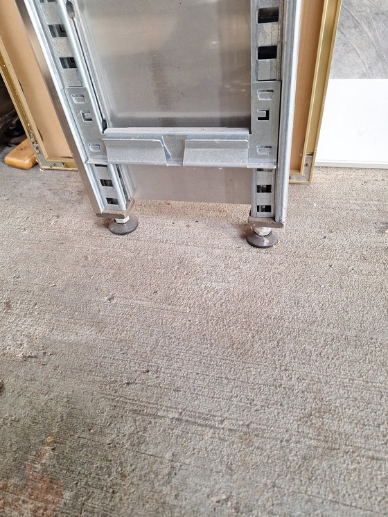 Image 1 of Libreria in acciaio inox con ripiani in vetro