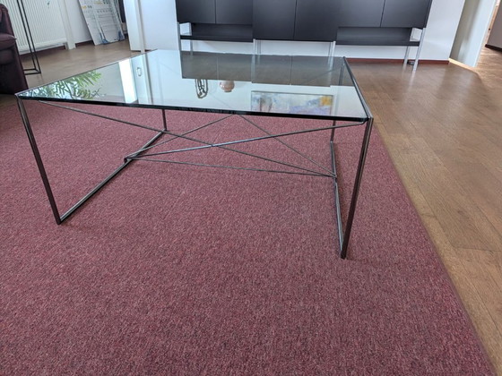 Tavolino da caffè in vetro con struttura in metallo, Tavolini da caffè, Trasparente, Mid Century Modern (foto 2 di 5)