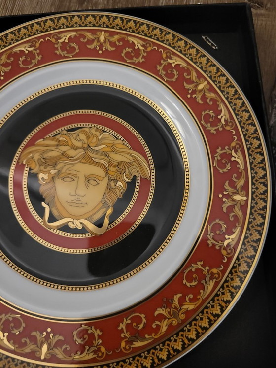Versace Rosenthal Medusa Rood Bord 18cm – Tafelwaar, Porcelain (photo 3 of 5)
