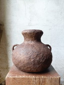 Vase en papier mâché wabi-sabi