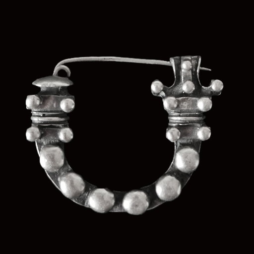 Zilveren fibula broche - Zeldzaam - Gemerkt