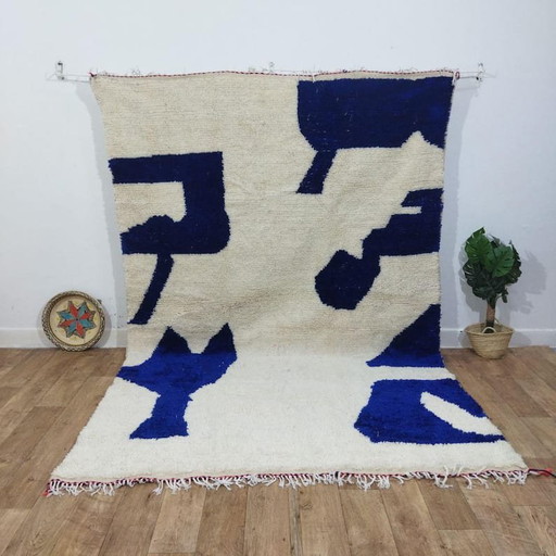 Handgemaakt Berber Beni Ouaraine tapijt van natuurlijke wol, afmeting 200/350 cm – Aime Té, vloerkleden en tapijten, Wool