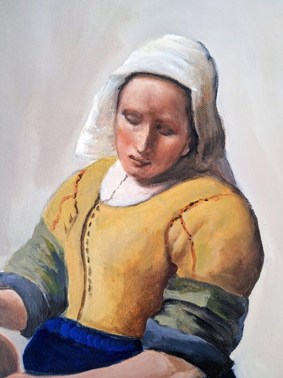 Image 1 of David KANDELAKI - The Milkmaid after Vermeer - Tableau d'Artiste