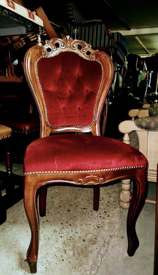 4 barocke Esszimmerstühle