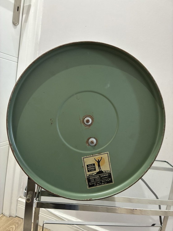 Lampada al quarzo Hanau S 100 prebellica, epoca Bauhaus, anni '20-'30, Lampade da tavolo, Metallo, Verde (foto 7 di 8)