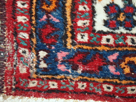 Image 1 of Handmade vintage Persian Hamadan runner 2.6' x 6.8' (80cm x 207cm) 1960s - 1C378