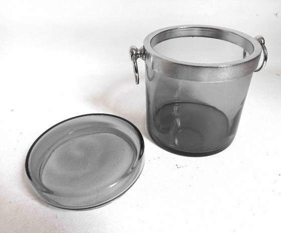 Secchiello per il ghiaccio, anni '70, diametro 22 cm – Accessori da tavola, Glass, Metal (photo 10 of 12)