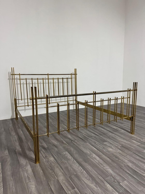 Image 1 of Bruno Zevi International Double Bed Brass 1970's Regency
