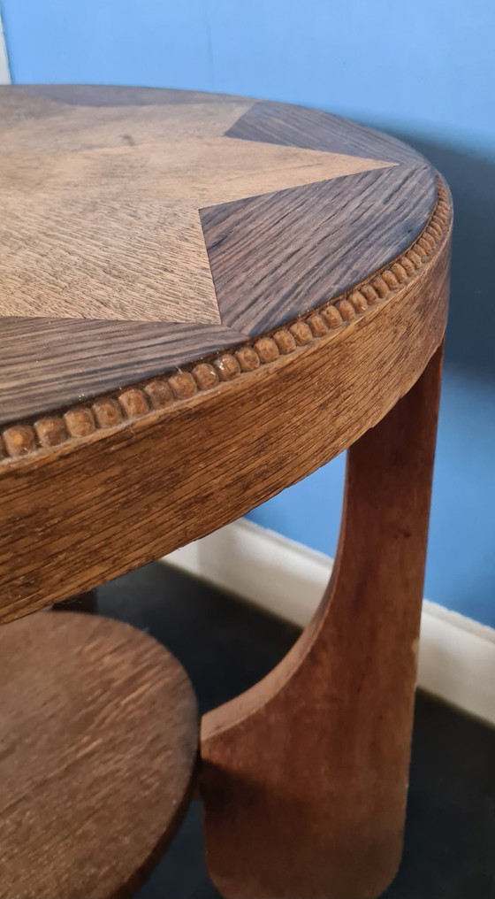 Image 1 of Amsterdam School style side table with star-shaped top