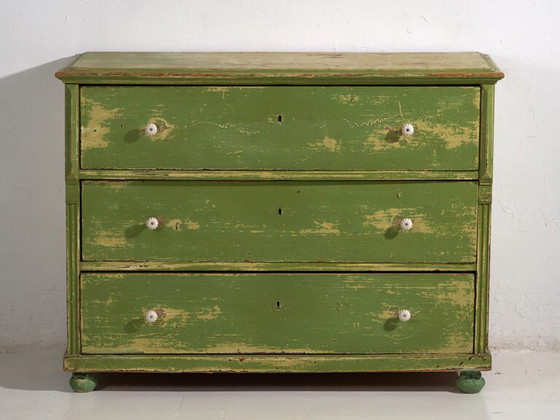 Antique green chest of drawers (c.1920) #12 (photo 33 of 40)
