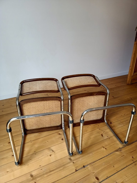 2 chaises Cesca dans le style de Marcel Breuer – Chaises de salle à manger, Wood, Chrome (photo 7 of 7)