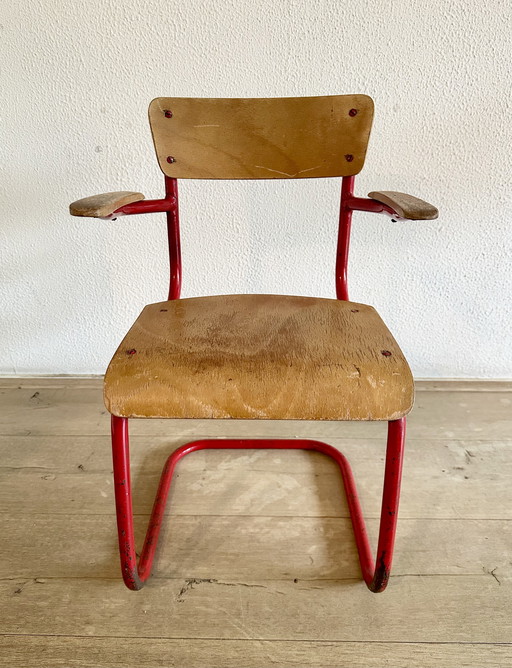 Vintage tubular frame children's chair