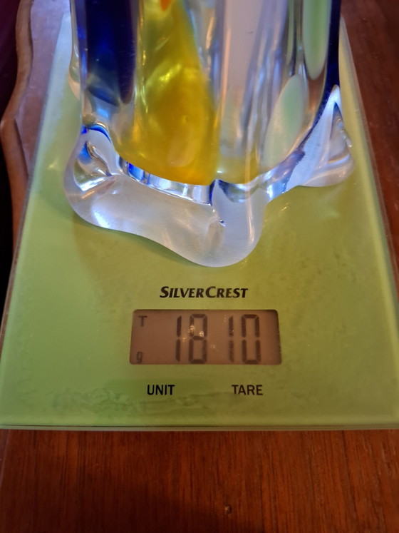 Image 1 of Vintage XXL 38cm "Rhapsody" Art Glass Vase by František Zemek - Flawless Top