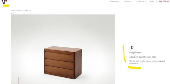 Image 1 of Angelo Mangiarotti for Molteni 4D Series solid wood Bar Cart 1970s