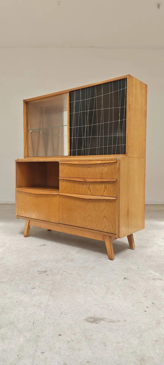 High buffet / Sideboard U 372 / 386 by B Landsman and H Nepozytek 60 – Jitona, Display cabinets, Wood, Glass (photo 34 of 40)