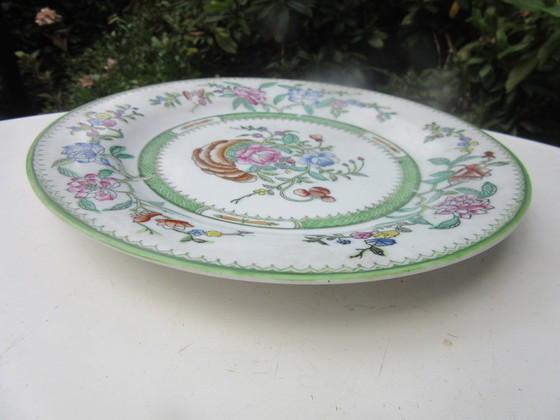 Antique Chinese Rose Plate Marked Fabricado em Macau, 22.5 cm Diameter – Tableware, Porcelain (photo 6 of 9)