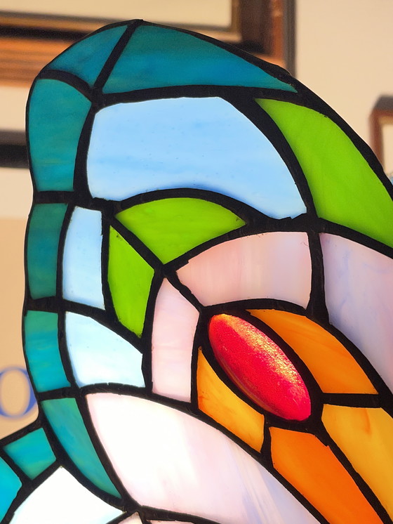 Image 1 of Vintage Tiffany-style butterfly lamp