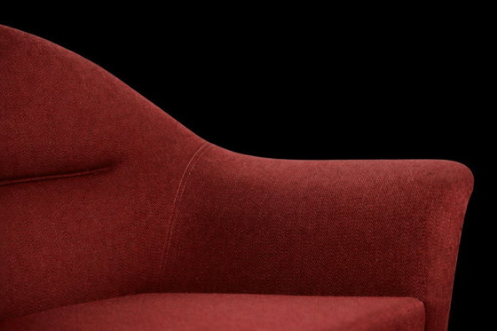 Image 1 of Canapé 3 Places Vintage Élégant Scandinave Moderne Mid-Century Rouge de Bröderna Anderssons, 1950s