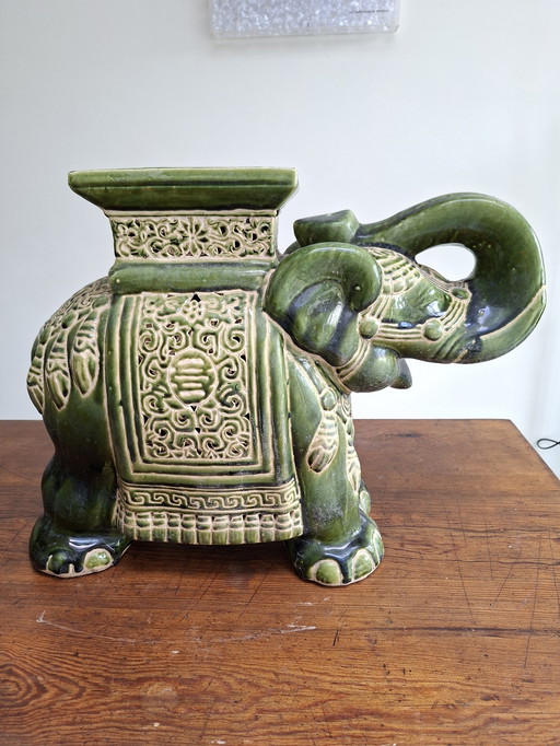Keramik xl Elefant Pflanzentisch