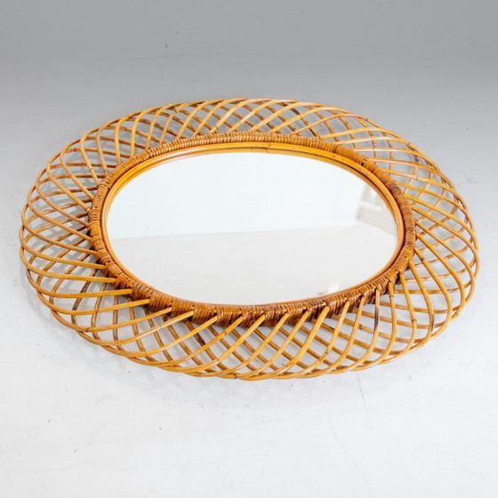 Image 1 of 1x Specchio in bambù Sunburst Mid-Century Modern, Franco Albini, Italia anni '60