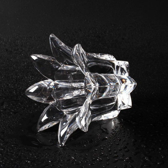 Image 1 of Vintage Royal Crystal Rock Laurus votiefkaarsenhouder: Italiaans loodkristal / jaren 1990