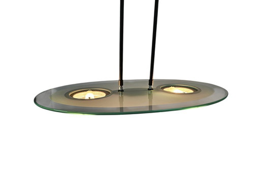 Estiluz - lampada a sospensione - Spagna - metallo - vetro - vetro smerigliato - anni '80