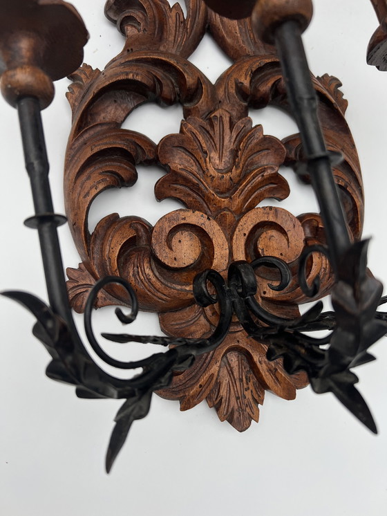 Image 1 of Candelabro de pared histórico de estilo rococó