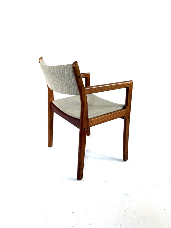 Image 1 of Vintage teakhouten bureaustoel, D-Scan ‘70