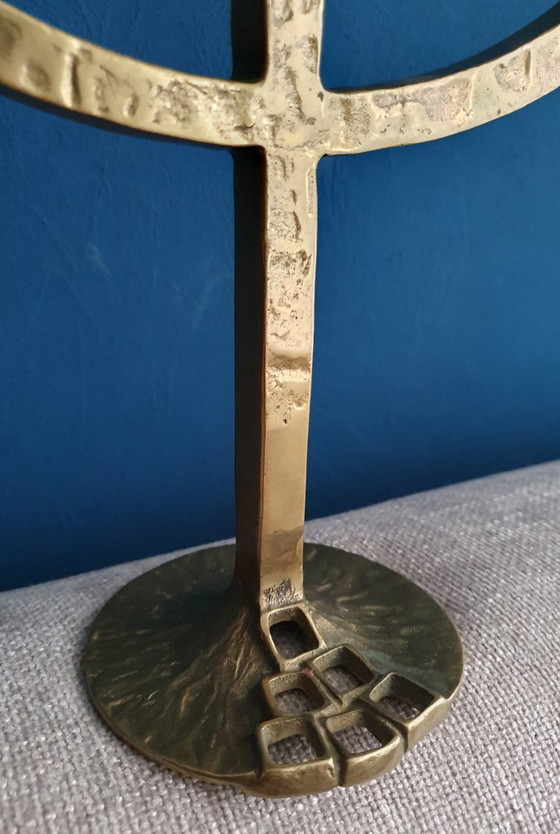 Image 1 of Kurt Jesch Amadeo brutalist 3-light candelabra