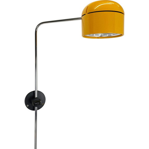 Vintage Space Age yellow wall lamp by Staff, Germany 1970s