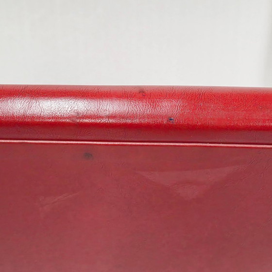 Image 1 of Poltrona vintage anni '50 con gambe a bussola in faggio e vinile, stile rockabilly anni '50