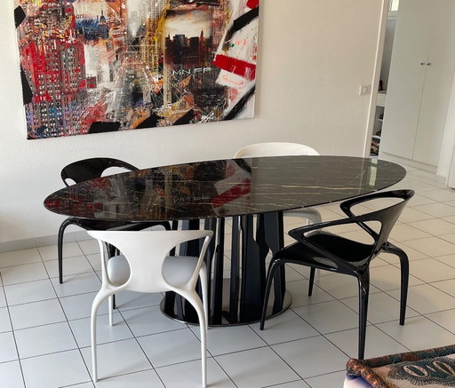 Tavolo da pranzo Ivresse Roche Bobois + 4 sedie – eettafels, Marble