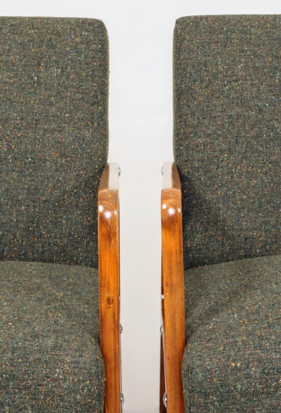 Image 1 of Vintage fauteuil in mid-century modern design, avocadogroene granola, 1960