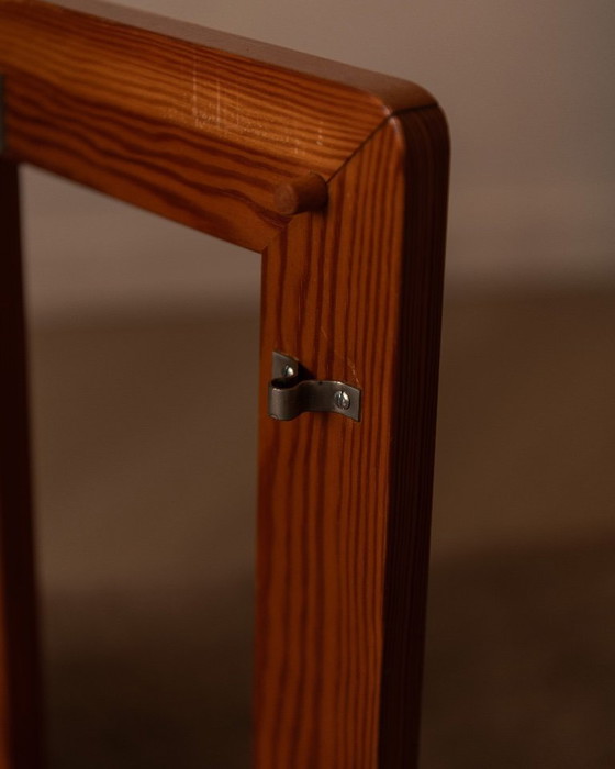 Image 1 of Vintage opvouwbare serveerwagen van grenenhout, jaren 70