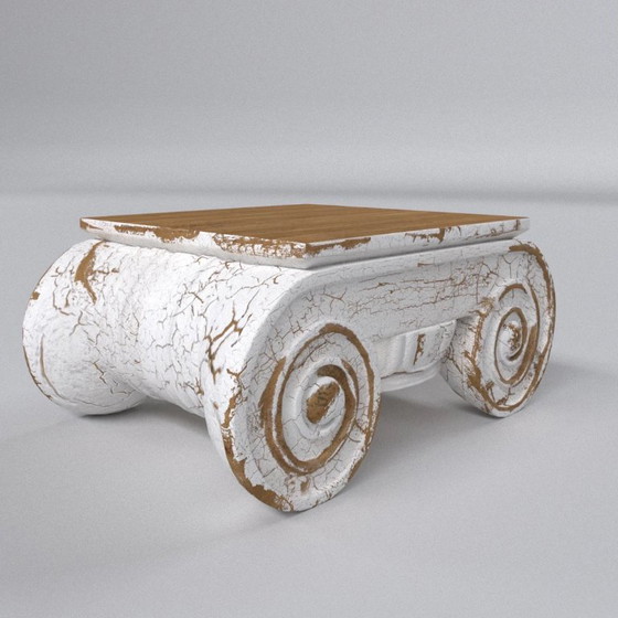 RH Distressed Ionic Capital Mesa de centro, Restoration Hardware, Mesas de centro, Madera, Blanco (foto 11 de 15)