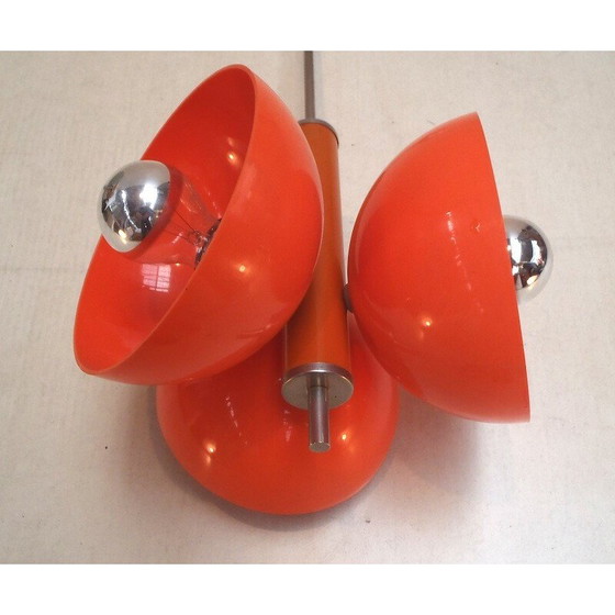 Image 1 of Vintage three-light chandelier in molded plastic by Delvaux, 1970