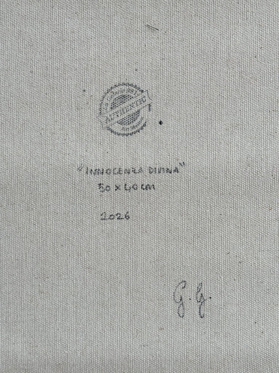 Image 1 of Giuseppe Giglio – Innocenza Divina – Pintura al óleo original sobre lienzo – Retrato italiano