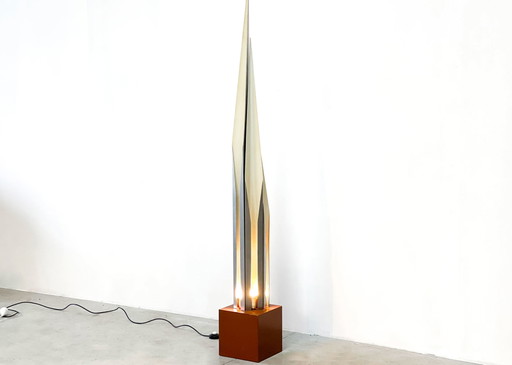 Sculptural italian floor lamp, 1970s