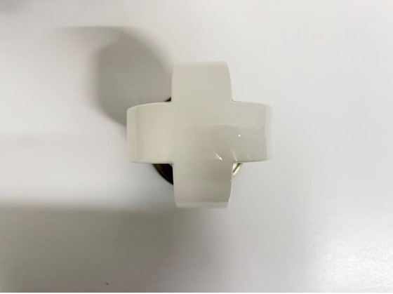 Image 1 of Giso cross ball white ceiling lamp Art Deco chrome fixture