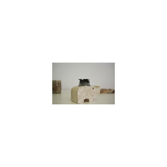 Image 1 of Set of 4 vintage marble and onyx smoking accessories, 1970s