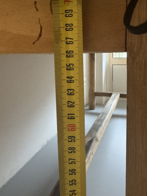 Image 1 of ANTIQUE lye-treated wooden DESK / COUNTER / WORKBENCH / DINING TABLE