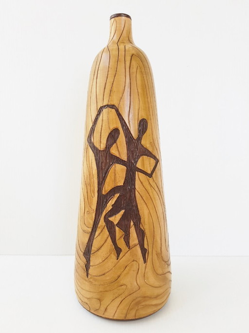 ARS DERUTA VASE, ITALY, CERAMIC, 1950s, VINTAGE 50S, 50'S ROCKABILLY, 1950s