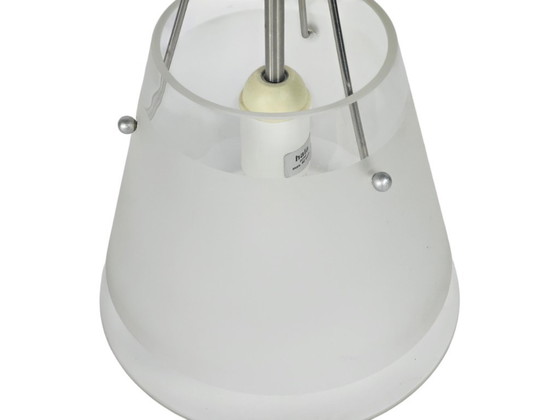 Image 1 of Hala Zeist - hanglamp - gesatineerd glas - gemerkt - post modern - 80's
