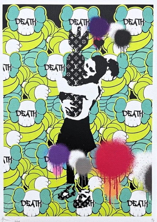 Death Nyc - Banksy Bomb Love a Kaws - Edizione limitata con certificato