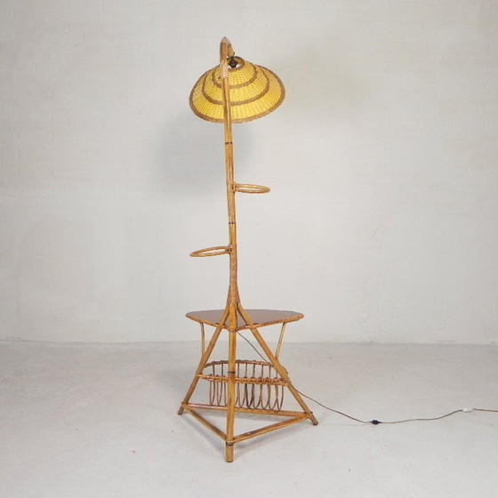 Image 1 of Standing bamboo lamp, 1950s