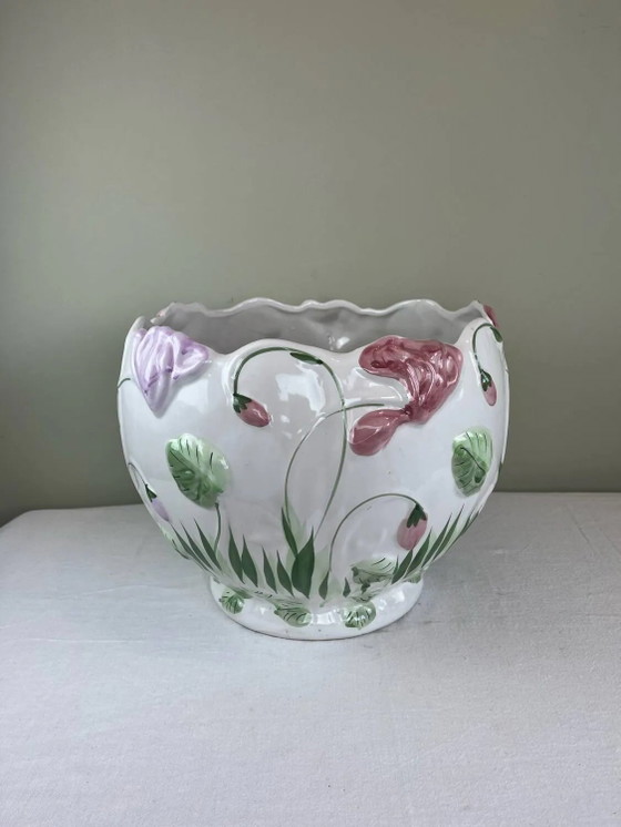 Importante vaso per piante in ceramica smaltata – Vasi per piante, Porcelain, Art Nouveau (photo 2 of 10)
