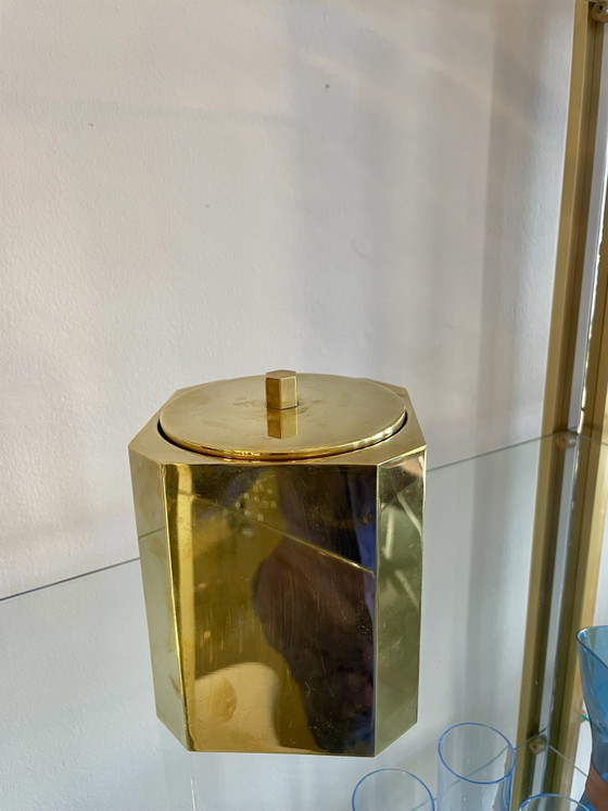 Image 1 of Elegante handgemaakte ijsblokjesvorm/ijsemmer, Italië 1970