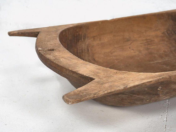 Antique wooden bowl for use as a centerpiece (c. 1900), Brown, Rustic (photo 16 of 20)