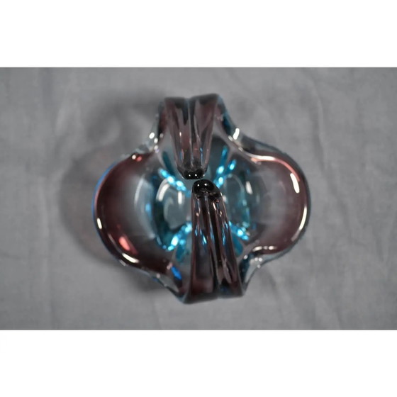 Murano zugeschriebene blau-violette Glasschale aus den 1970er Jahren – Schalen, Murano Glass (photo 11 of 12)
